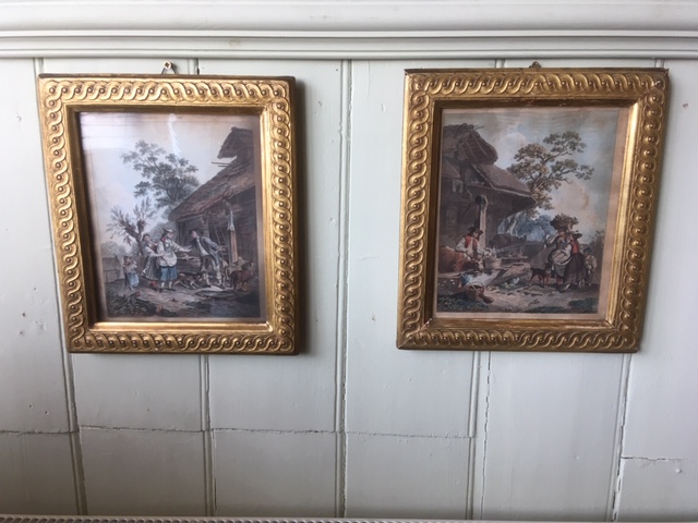 18th Century picture frames, guilloche decoration. 18th Century picture frames, guilloche decoration.