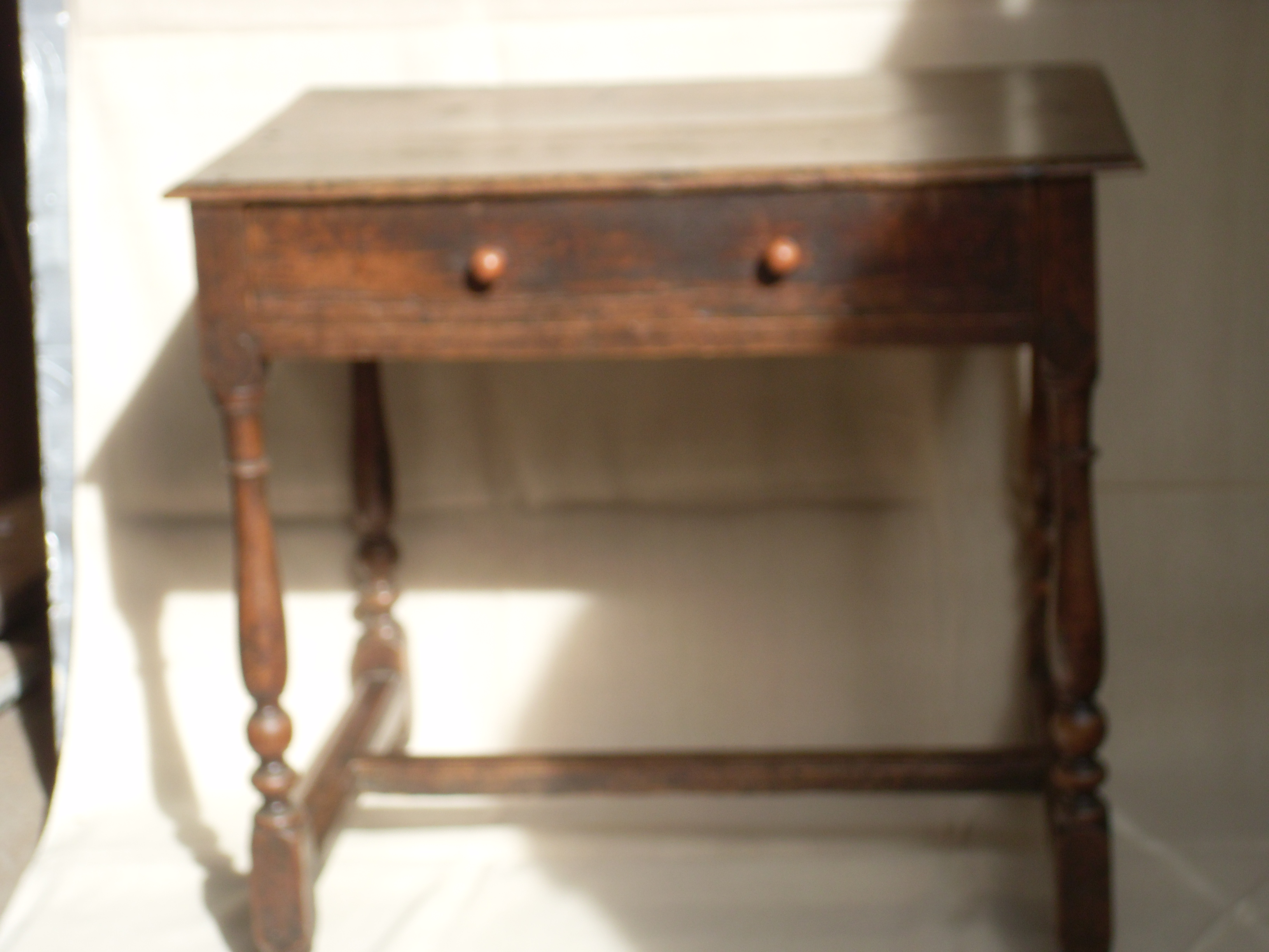 English 17th century oak side table English 17th century oak side table