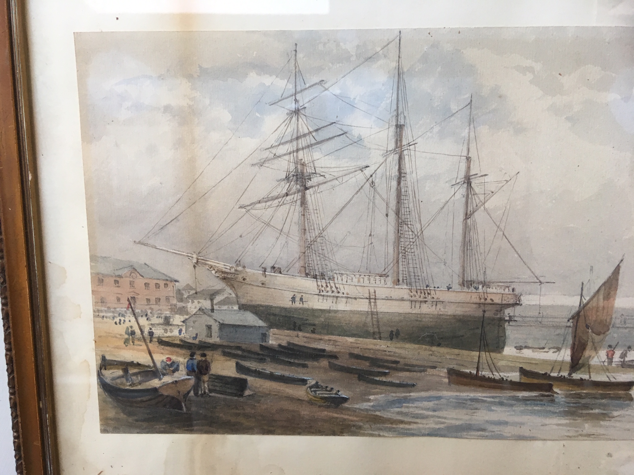 watercolour attributed to CP Knight, Portsmouth?