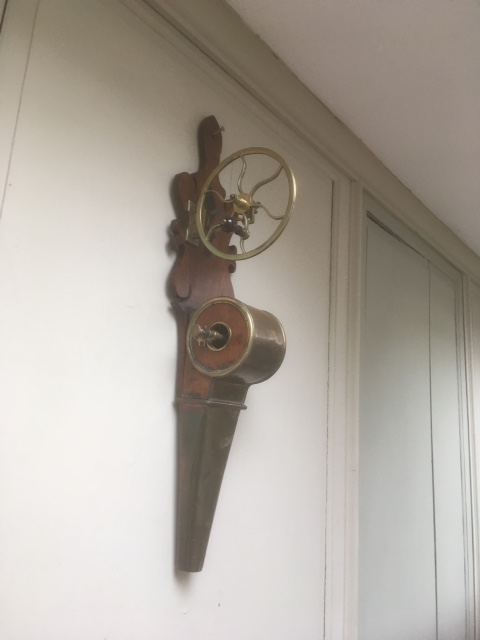 Bellows, English, mahogany and brass, early 19th century