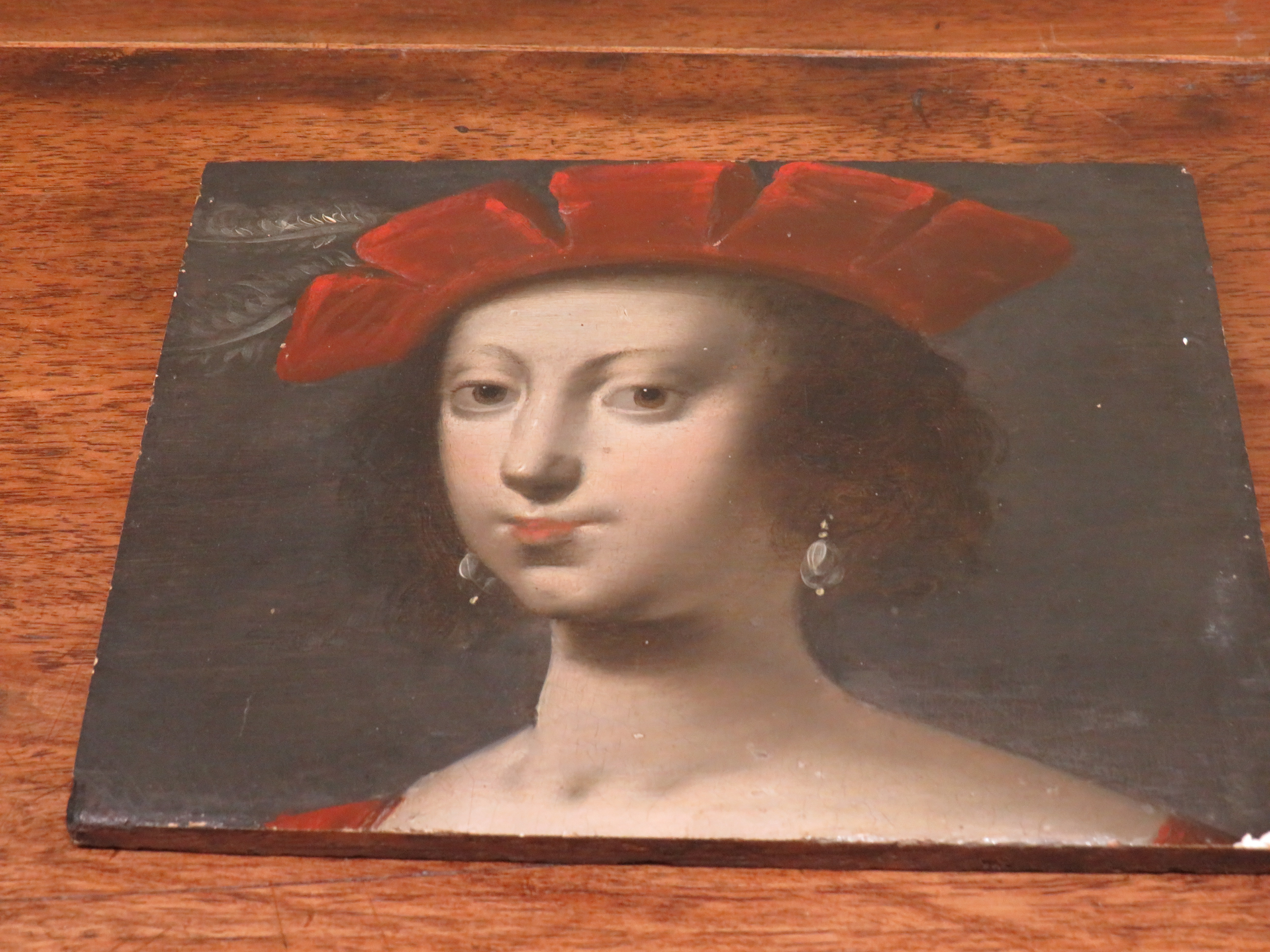 Oil on oak panel, 17th century, attributed to Cornelius Janssen