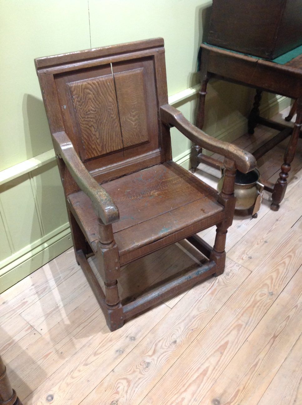 oak and pine wainscot chair c.1670