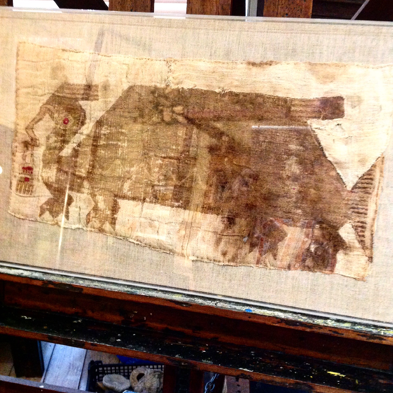 Pre Columban textile of a turkey.