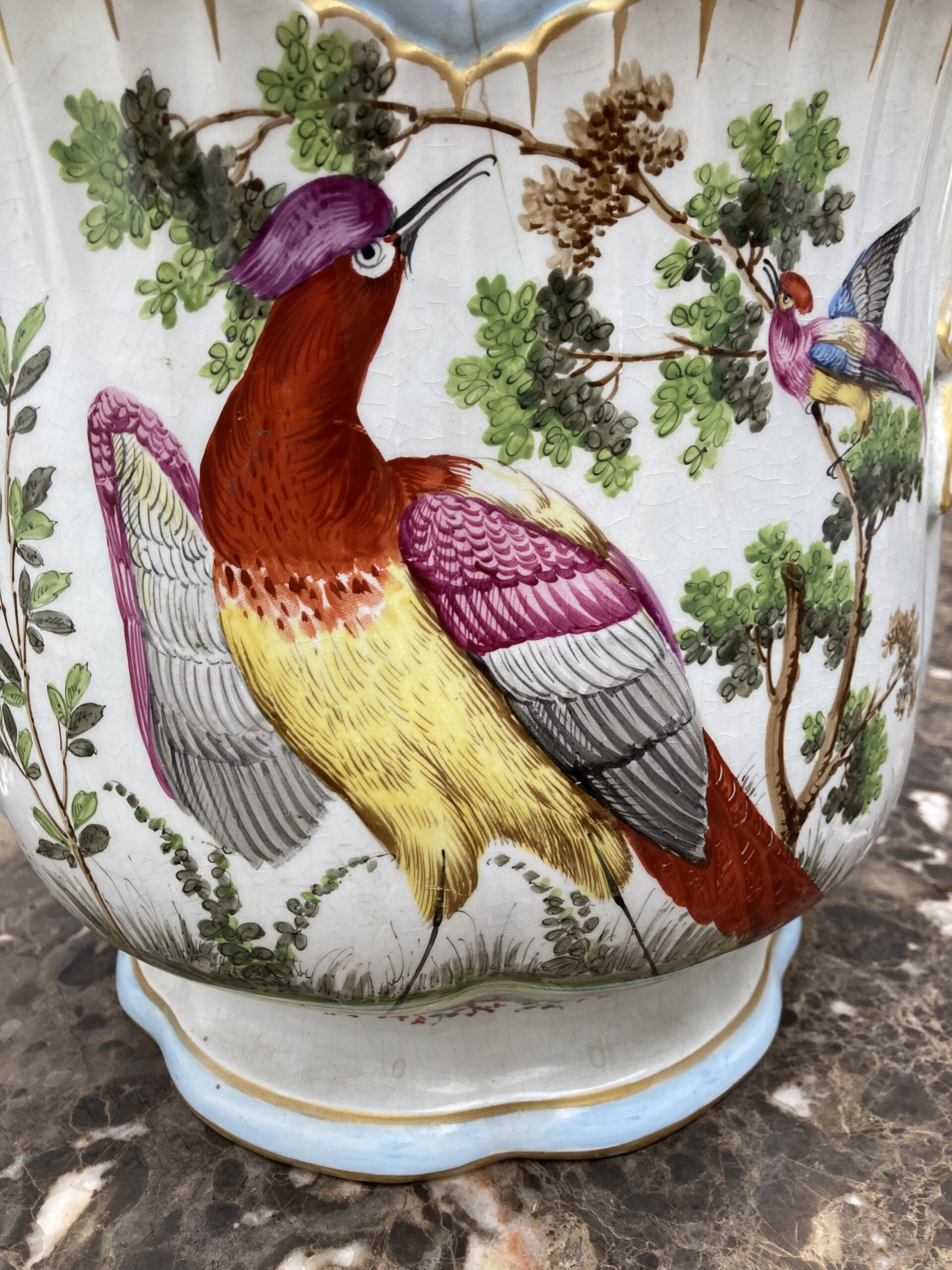 Samson ceramic pair of Jardinierères, 19th century