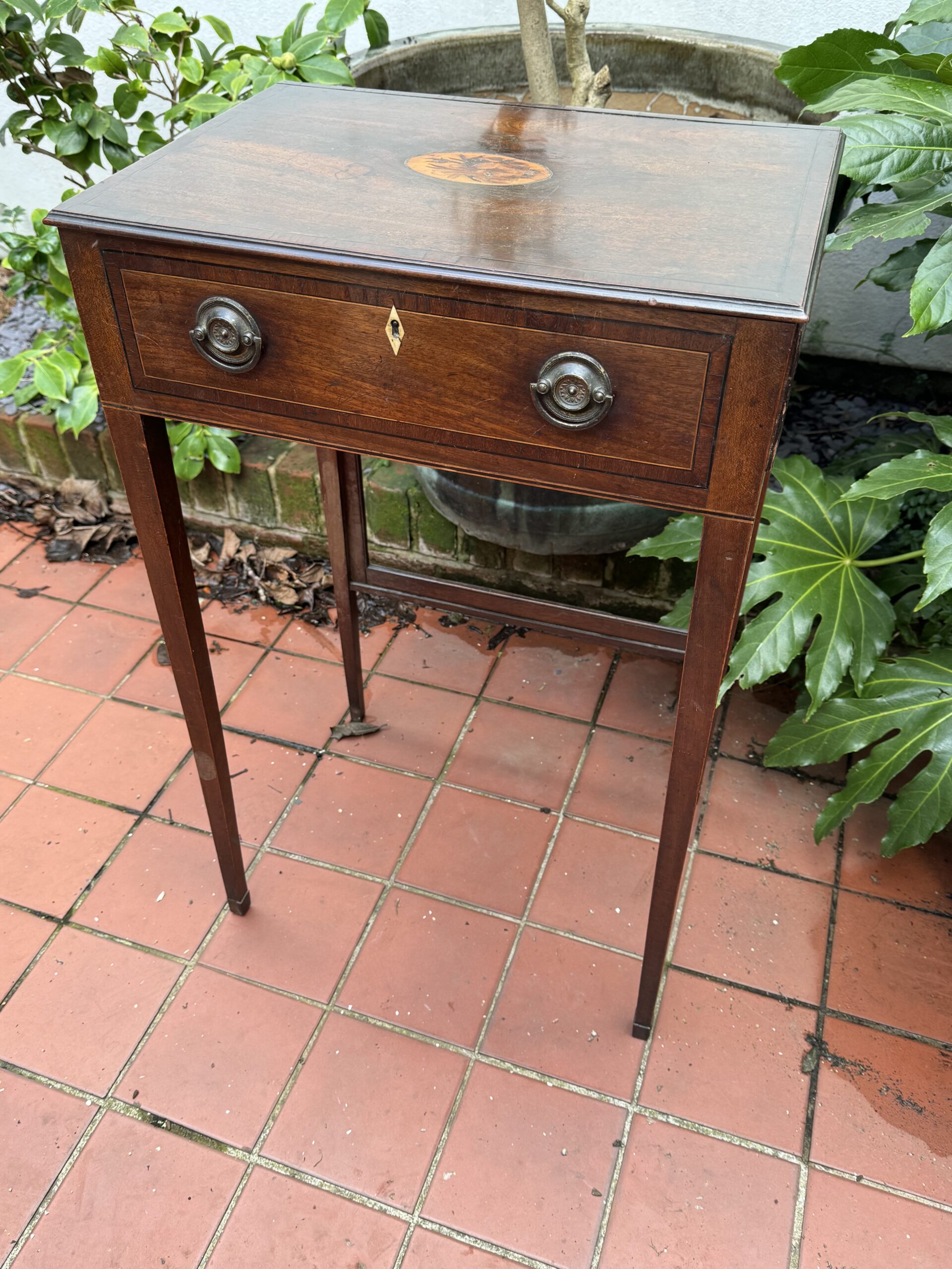 Sheraton mahogany work table 1790