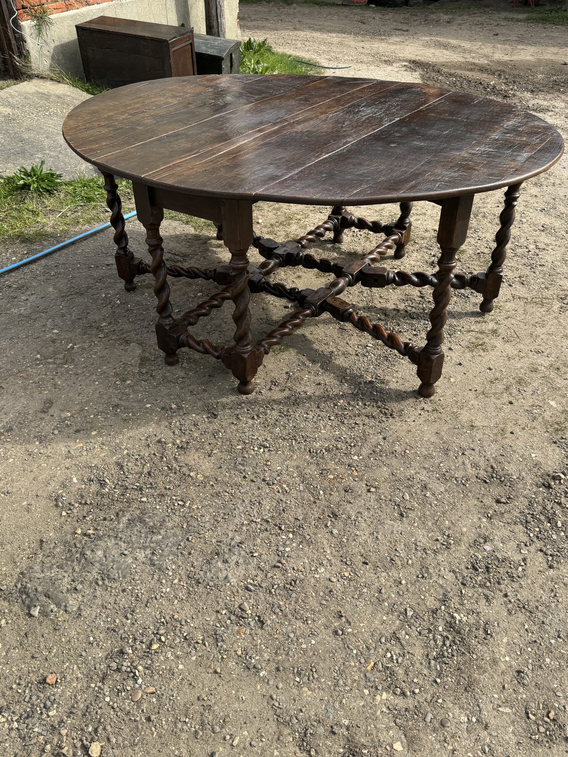 Large Oak Double Gateleg Table c1660