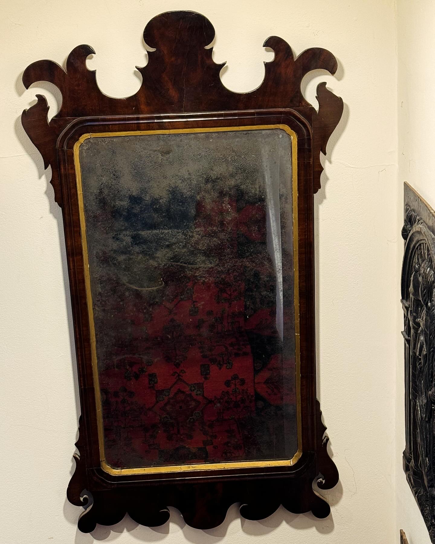 Mahogany ‘Chippendale’ fretwork mirror, c 1760-1775