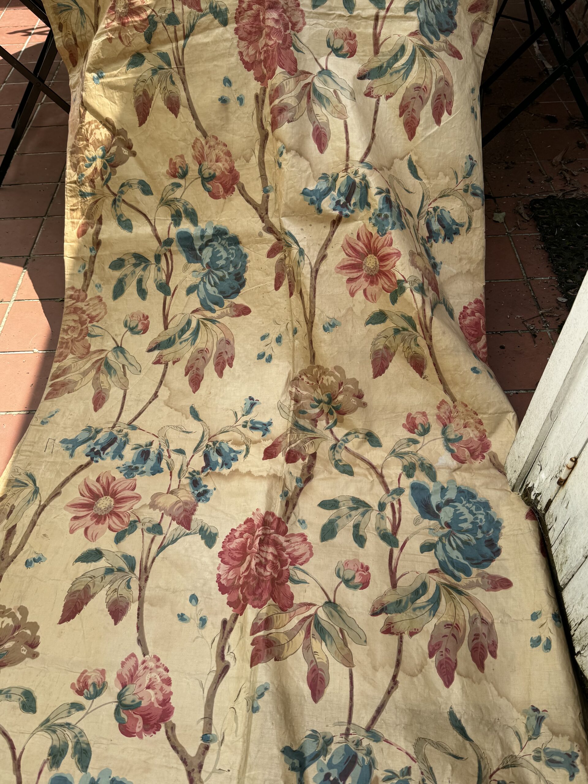 Victorian Chintz Curtains 10 feet by 3 feet each.